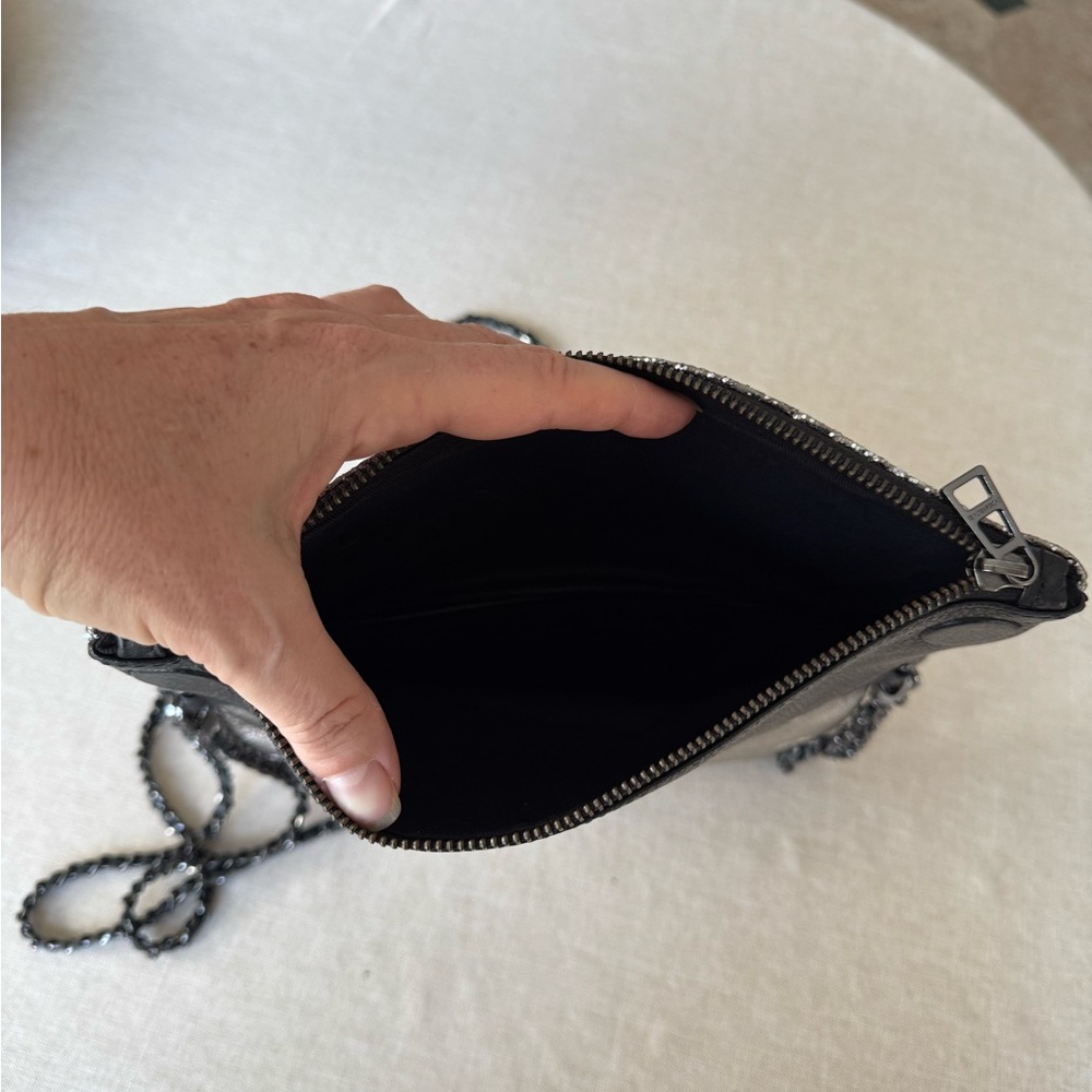 Zadig & Voltaire Sparkling Leopard Clutch - Silver and Black - Picture 9 of 11